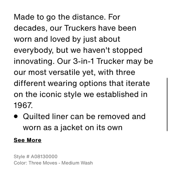 Levi’s | 3 in 1 Trucker Jacket in Three Moves Medium Wash - Picture 12 of 16